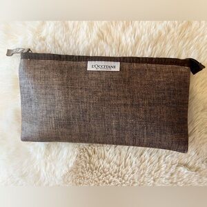 L'OCCITANE Travel Brown Toiletry Bag with accessories